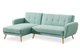 Угловой диван-кровать Christy бирюзового цвета