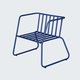 Кресло Bauhaus By Varya Schuka синего цвета