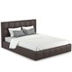 Кровать Хлоя 160х200 с подъемным механизмом темно-коричневого цвета  