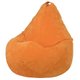 Кресло-мешок Груша в обивке из микровельвета оранжевого цвета 