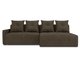 Угловой диван-кровать Bronks темно-коричневого цвета