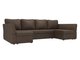 Угловой диван-кровать Гесен коричневого цвета