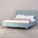 Кровать двуспальная Leblanc голубого цвета 180х200
