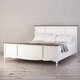 Кровать двуспальная Leblanc c изножьем белого цвета 180х200