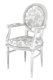 Стул-кресло деревянный Астория серебристого цвета