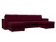 Угловой диван-кровать Атланта бордового цвета
