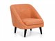 Кресло Corsica оранжевого цвета с черными ножками