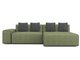 Угловой раскладной диван Portu правый оливкового цвета