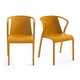 Комплект из двух стульев с подлокотниками Predsida горчичного цвета