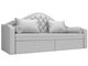 Диван-кровать Сойер белого цвета (экокожа)
