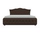 Кровать Герда 200х200 темно-коричневого цвета с подъемным механизмом 