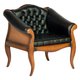 Кресло Марсель черно-коричневого цвета