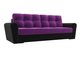 Прямой диван-кровать Амстердам фиолетово-черного цвета