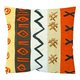 Декоративная подушка Африка бежево-оранжевого цвета