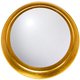 Настенное зеркало Хогард Голд M в раме золотого цвета