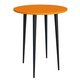 Стол Спутник мини оранжевого цвета на черных ножках