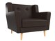 Кресло Брайтон темно-коричневого цвета (экокожа)