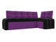 Угловой диван Люксор черно-фиолетового цвета