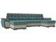 Угловой диван-кровать Нэстор бирюзово-бежевого цвета