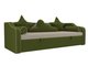 Прямой диван-кровать Рико темно-зеленого цвета