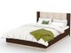 Кровать с подъемным механизмом Аврора 160х200 темно-коричневого цвета