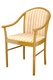 Стул-кресло деревянный Анна бежевого цвета