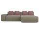 Угловой диван-кровать Portu серо-бежевого цвета