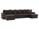 Угловой диван-кровать Венеция коричневого цвета (экокожа)