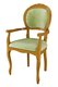 Стул-кресло деревянный Дезире зеленого цвета