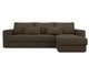 Угловой диван-кровать Ruiz темно-коричневого цвета