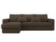Угловой диван-кровать левый Ruiz темно-коричневого цвета