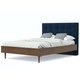 Кровать Альмена 120x200 коричнево-синего цвета