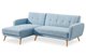 Угловой диван-кровать Christy голубого цвета