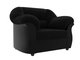 Кресло Карнелла черного цвета (ткань/экокожа)