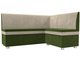 Угловой диван Уют зелено-бежевого цвета