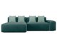 Угловой диван-кровать левый Portu темно-бирюзового цвета