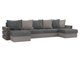 Угловой диван-кровать Венеция бежево-серого цвета