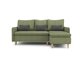 Угловой раскладной диван Ron правый оливкового цвета