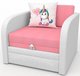 Детский диван-кровать Малыш бело-розового цвета