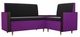 Кухонный угловой диван Модерн фиолето-черного цвета 