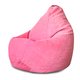 Кресло-мешок Груша L в обивке из микровельвета розового цвета