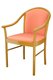 Стул-кресло деревянный Анна розового цвета