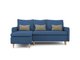Угловой диван-кровать левый Ron синего цвета