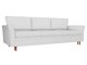 Прямой диван-кровать София белого цвета (экокожа)