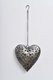 Декоративное подвесное сердце из металла серого цвета