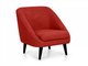 Кресло Corsica красного цвета с черными ножками 
