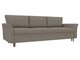 Прямой диван-кровать София коричнево-бежевого цвета