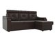 Угловой диван-кровать Джастин коричневого цвета (экокожа)