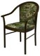 Стул-кресло деревянный Анна коричнево-зеленого цвета