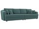 Прямой диван-кровать Милтон бирюзового цвета